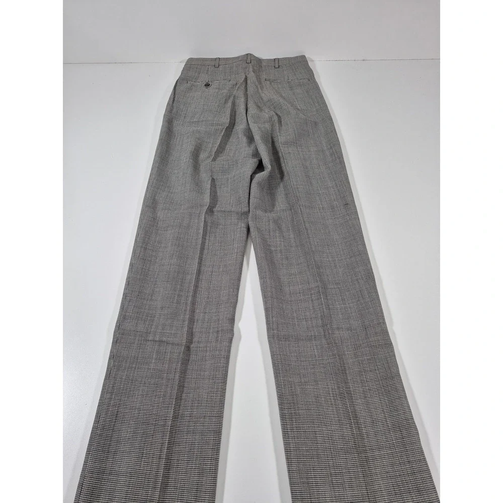 VTG John Alexander Wool Dress Pants Men's 36x36 Gray Check Pleated